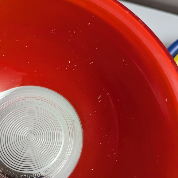 Pyrex Red, Yellow, and Blue Bowl Trio - Picture 5 of 5